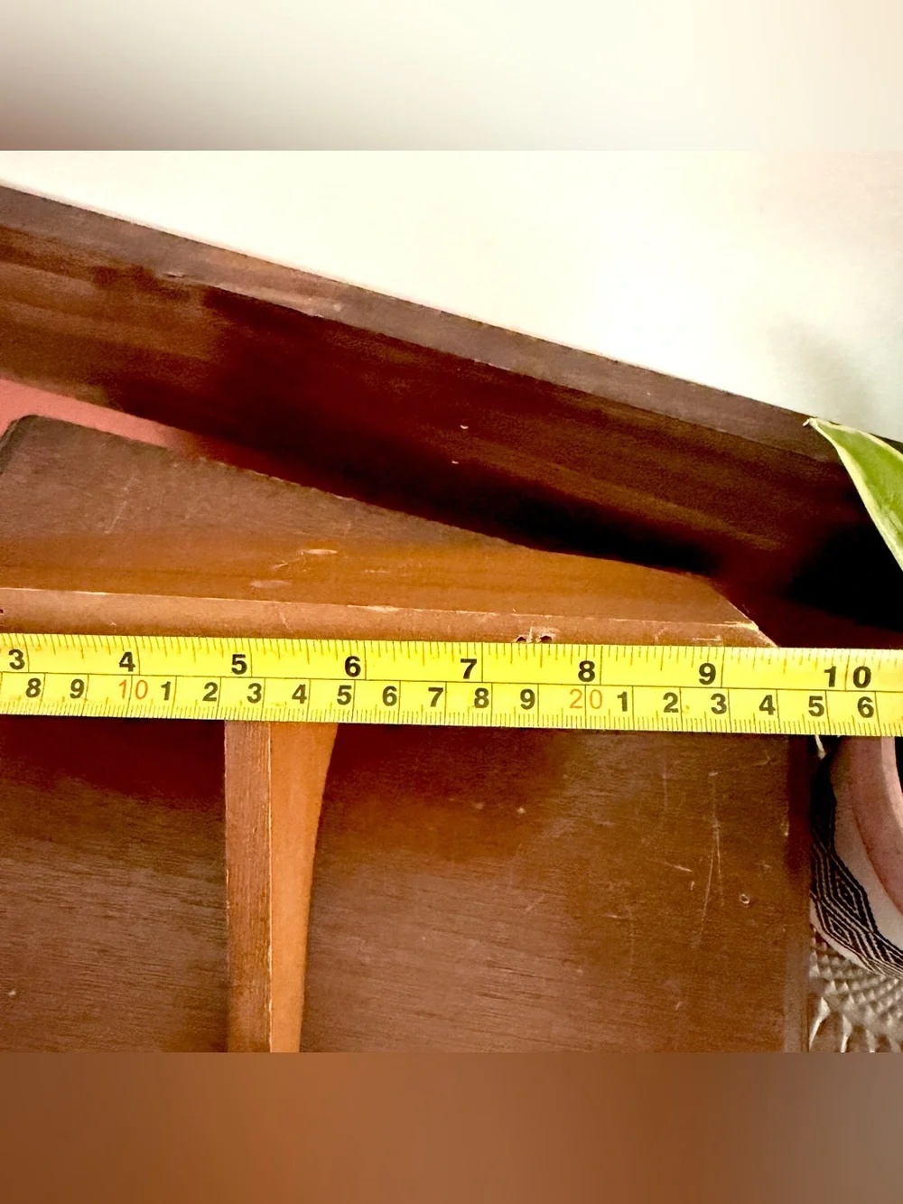 Vintage Wooden Wall Hanging Shelf 9” Floating Display Bracket Cottagecore Rustic